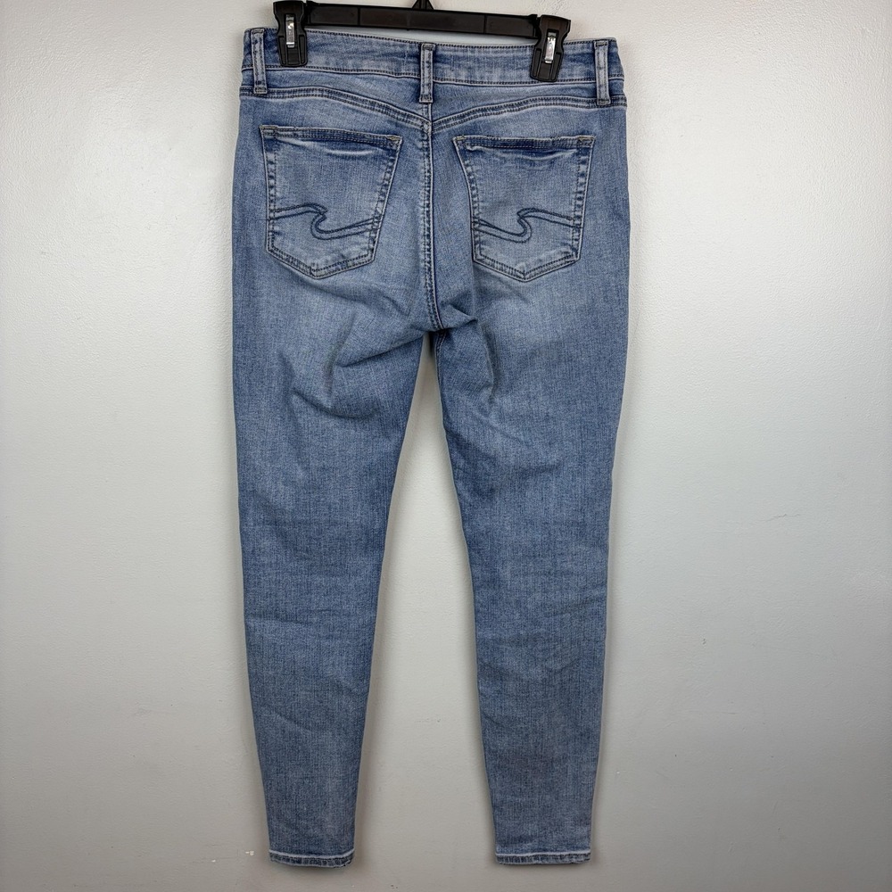 Silver Jeans Co Avery Skinny Jeans Womens 28x29 Blue Medium Wash Stretch‎ Denim - Picture 2 of 9